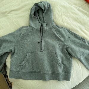 Heathered Grey Lululemon Oversized Scuba Half Zip SZ M/L